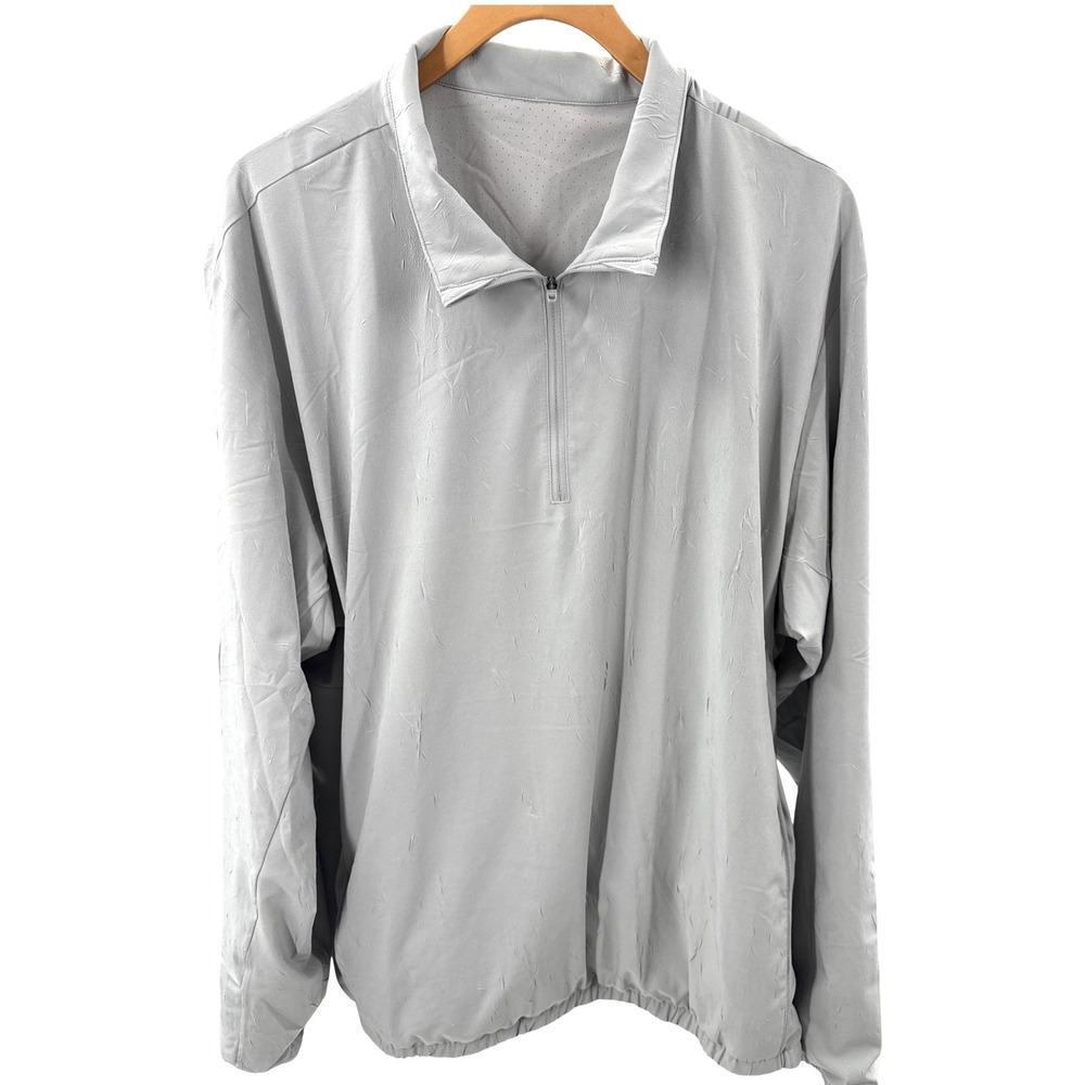 Lululemon Zeroed In Crinkle Texture Half Zip Men's XL Silver Drop Pullover